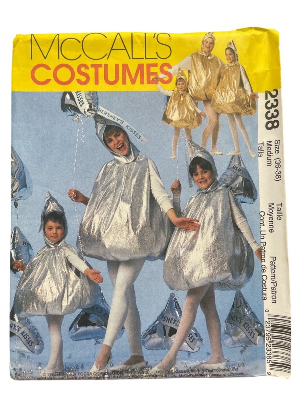 Vintage 90s McCall’s 2338 Sewing Pattern Medium Costumes Hershey’s Kisses CUT